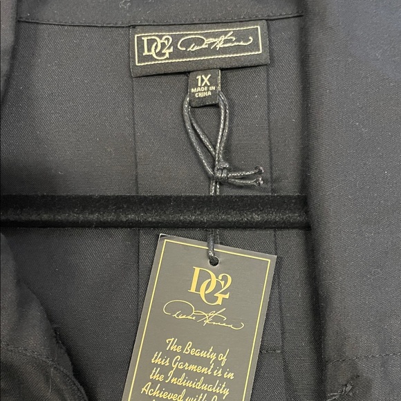 DG2 by Diane Gilman Elegant Black Jacket 1X NWT with two vertical side pockets - Picture 2 of 5